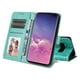 thumbnail image 5 of Funda tipo cartera FOXDOCK para Samsung Galaxy S10 , diseño girasol en relieve, cuero PU, cierre magnético, soporte y tarjetero, 5 of 5
