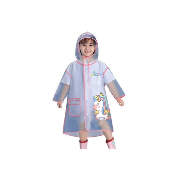 Capa Impermeable para Niños Extra Resistente Para Lluvia Y Viento XL Unicornio