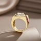 thumbnail image 4 of Anillo de Moissanita de 3 Quilates para Hombre VVS Color D Anillos de Diamante de Moissanita Banda Ancha de Compromiso y Boda Anillos de Hombre de Plata Esterlina 925 Anillo de Oro Joyería para Él, 4 of 7