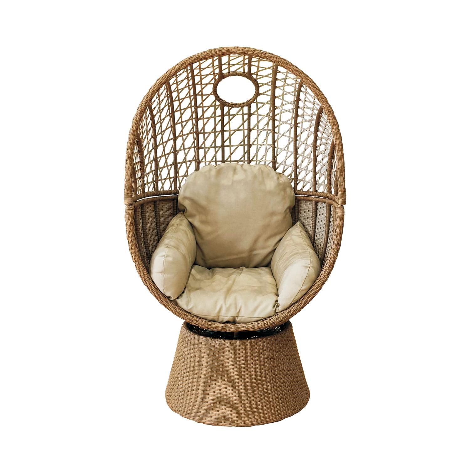 Igpro - Poltrona Giratoria De Ratán 88cm X 151cm