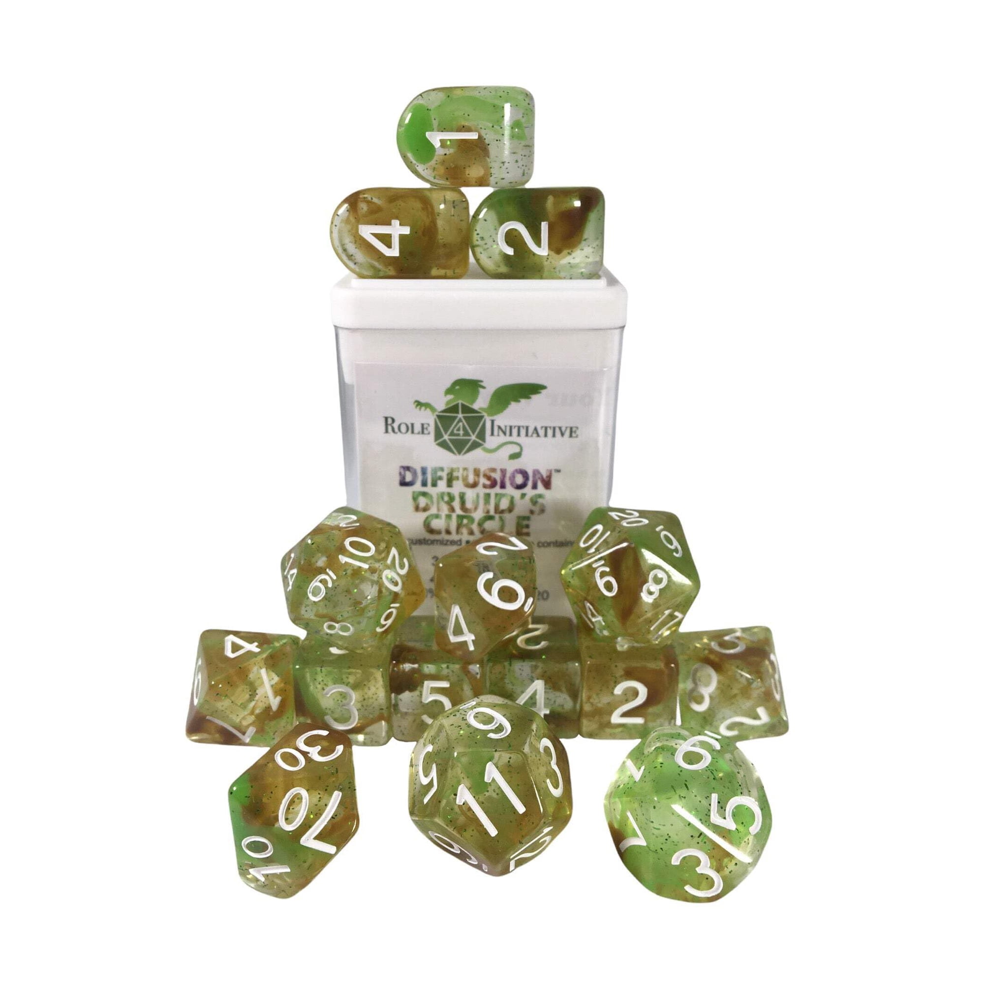 Set De Dados Role 4 Initiative Diffusion Druids Circle Con 15 Dados