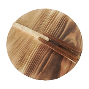 Bothyi - Tapa De Olla Con Mango Ergonómico Para Wok De Madera De Cocina Asiática Auténtica, Diámetro De 36 Cm