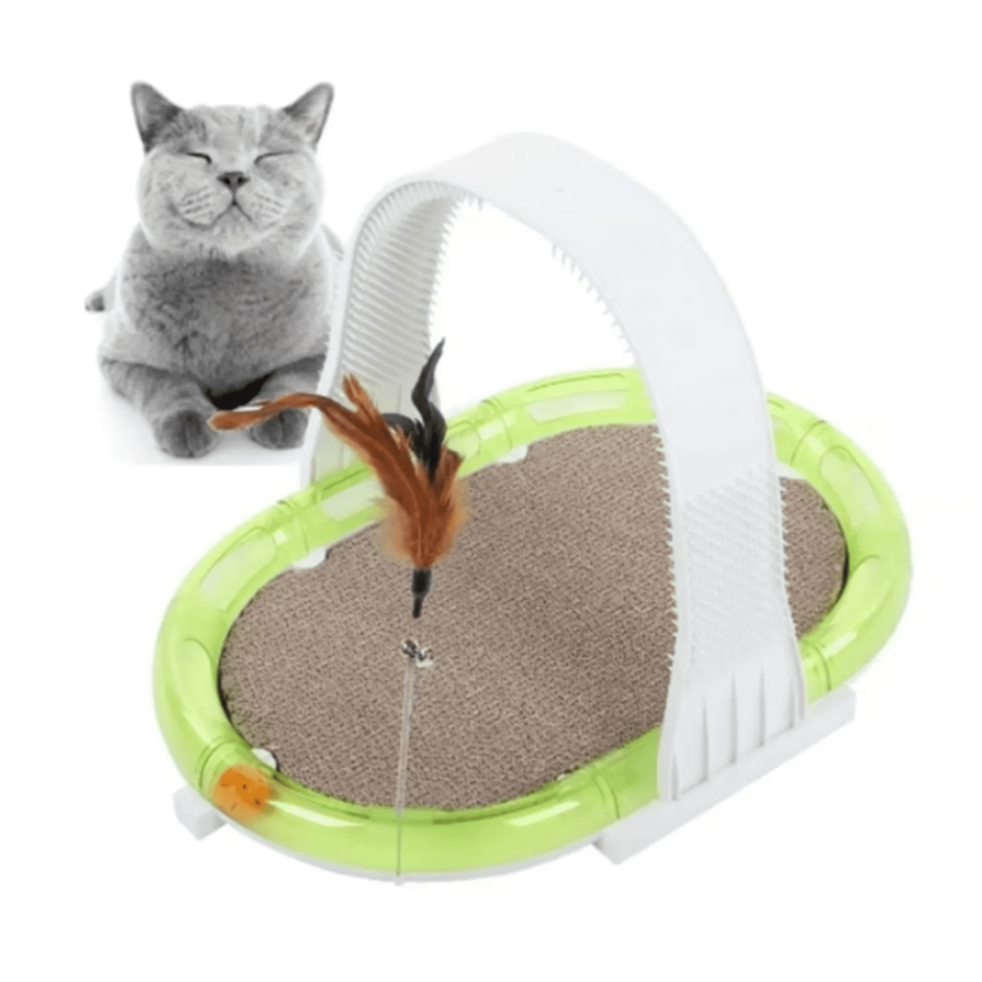 Juguete Rascador Para Gato Multifuncional 4 En 1