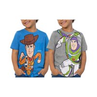Disney Toy Story Pack De 2 Remeras Para Niños Con Buzz Lightyear Y Woody