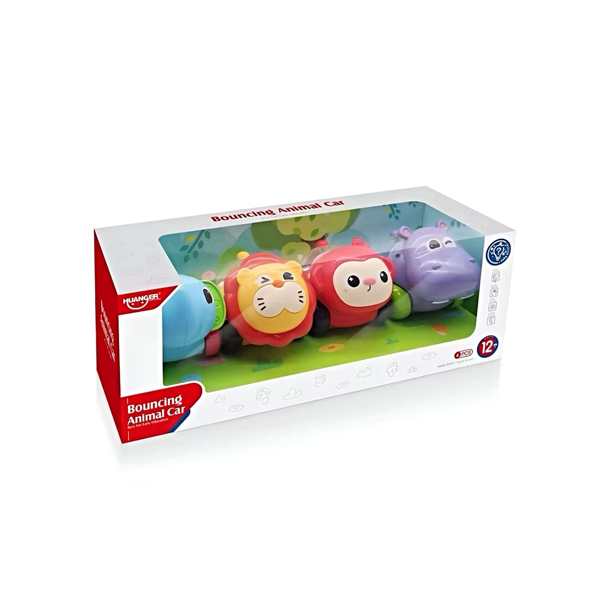 Genérico - Juego De 4 Carritos De Animales Para Bebés Y Niños