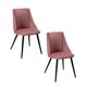 thumbnail image 1 of Pack 2 Sillas Comedor Sitial Terciopelo Rosado, 1 of 5