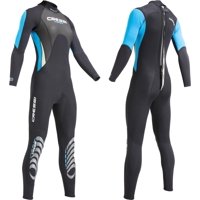 Traje De Neopreno Cressi Morea De 3 Mm Para Mujer, Color Negro/Aguamarina, Talla Xl
