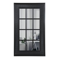 Genérico - Espejo Decorativo Diseño Ventana Marco Negro Rectangular Jhn