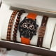 thumbnail image 1 of 3pcs/set Men's Casual Analog Watch And Classic Bracelets Set (1 Watch+2 Bracelets), 1 of 5