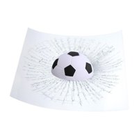 Ioensy - Pegatinas 3D Con Cristales Rotos Y Trucos, Accesorios Creativos Para Ventanas De Coche, Fútbol Blanco