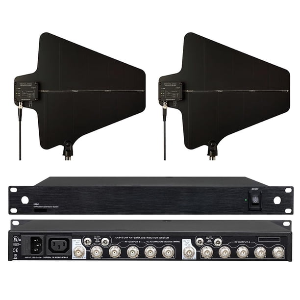 Sistema de distribución de energía de antena direccional activa UHF para sistema de micrófono inalámbrico SHURE con paleta de antena