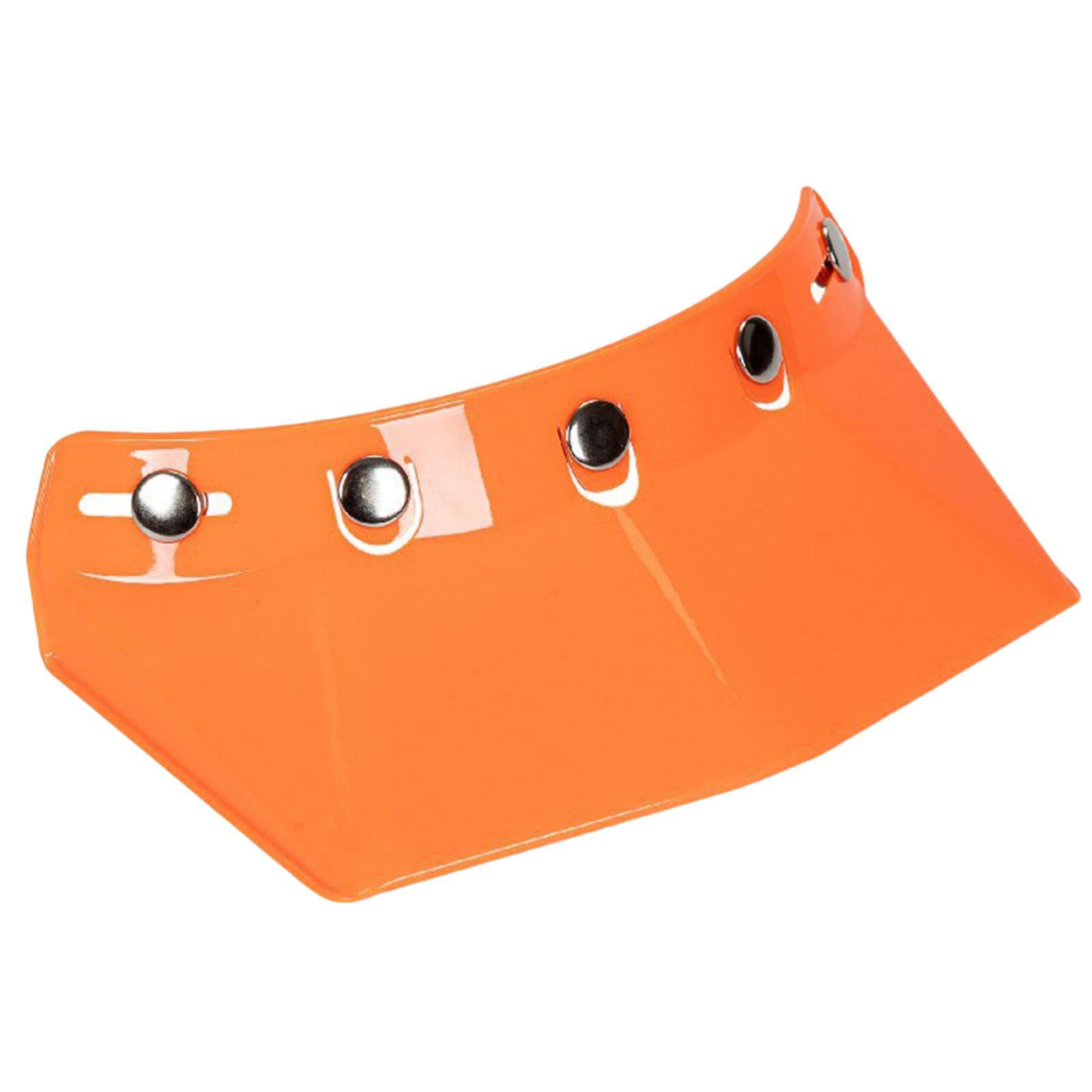 Ioensy - Casco De Motocicleta Visor Peak 5-Snap Cara Abierta Repuestos Reemplazo Naranja
