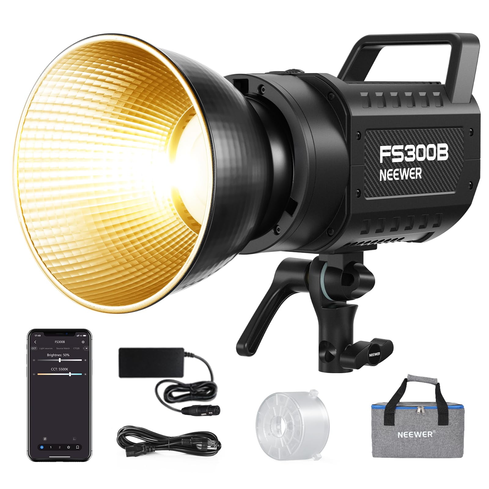 Lámpara Led Para Estudio Neewer Fs300b, 300 W, Bicolor Cob