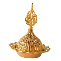 Magideal - Quemador De Incienso De Metal Adorno Centro De Mesa Para El Hogar Con Soporte Para Censer Con Tapa Para Casa De Té, Relajación, Oficina, , 7Cmx9Cm