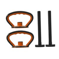 Ioensy - Mancuerna De Ejercicio Con Mango Antideslizante, Para Fitness, Hogar, Viajes, Color Negro, 2 Asas, 2 Varillas