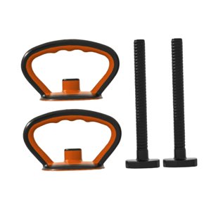 Ioensy - Mancuerna De Ejercicio Con Mango Antideslizante, Para Fitness, Hogar, Viajes, Color Negro, 2 Asas, 2 Varillas