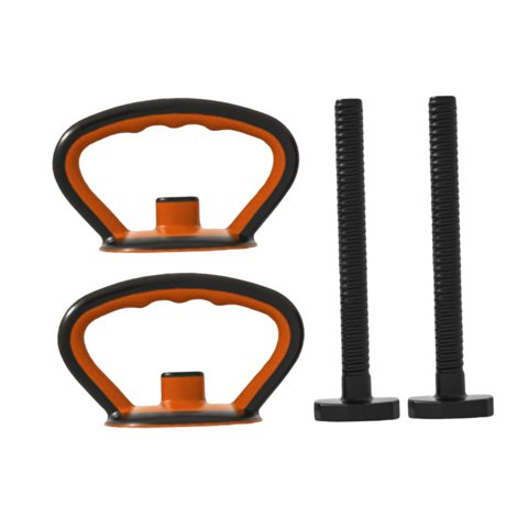 Ioensy - Mancuerna De Ejercicio Con Mango Antideslizante, Para Fitness, Hogar, Viajes, Color Negro, 2 Asas, 2 Varillas