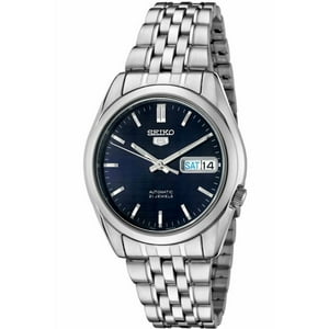 Reloj Seiko Hombres 5 Automático Snk357K Plata De Acero Inoxidable