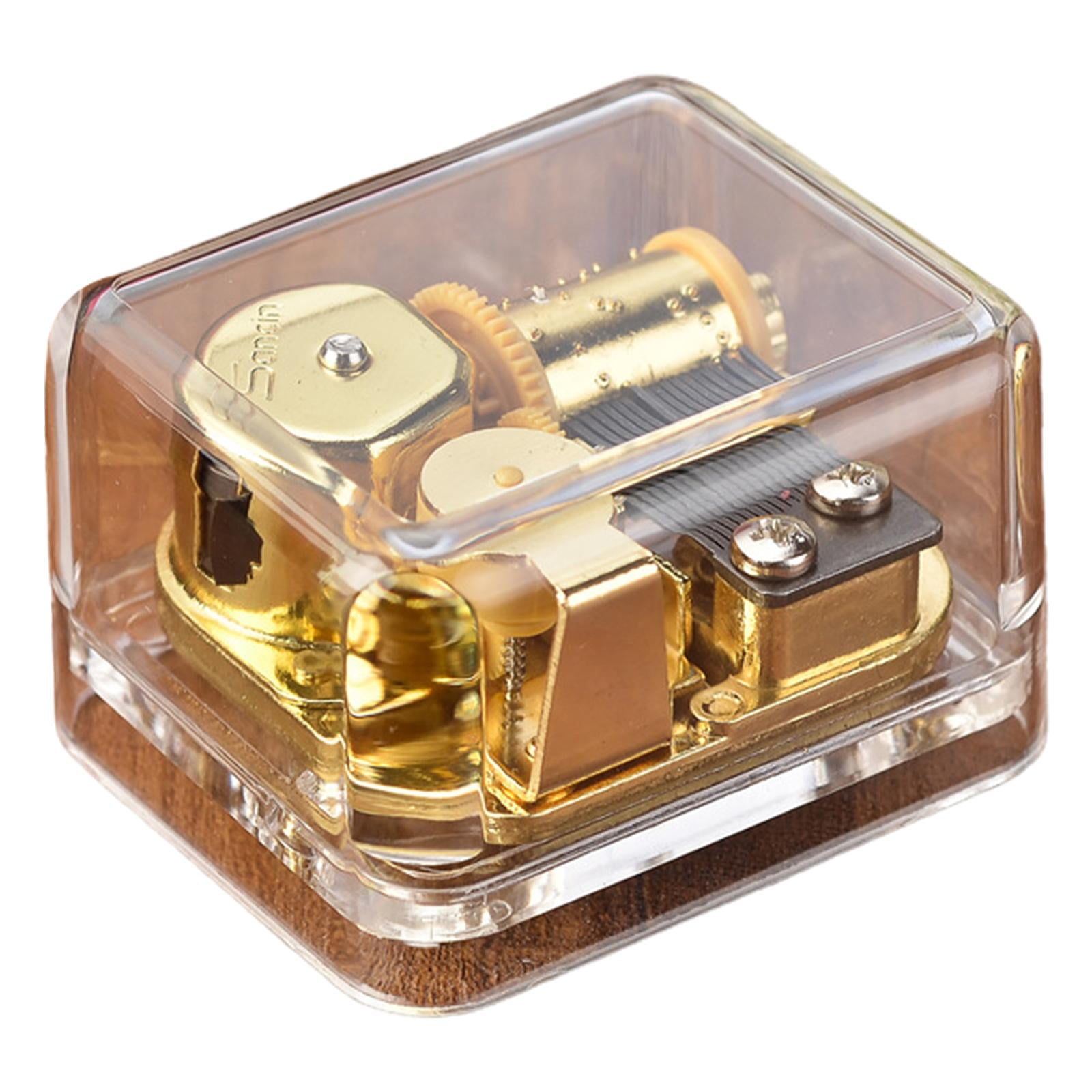 Bothyi - Caja De Música Acrílico Mecanismo Clear Wind Up Para Amigos Amazinggrace