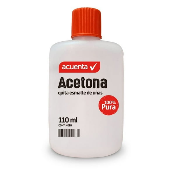 Acetona Acuenta Pura Botella, 110 ml