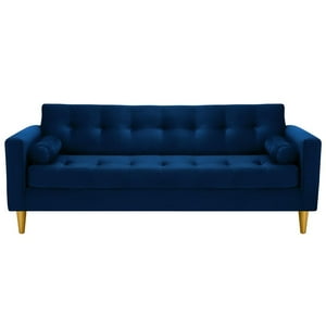 Bodevir - Sofa Retro 3Cg Felpa 01 Azul Marino