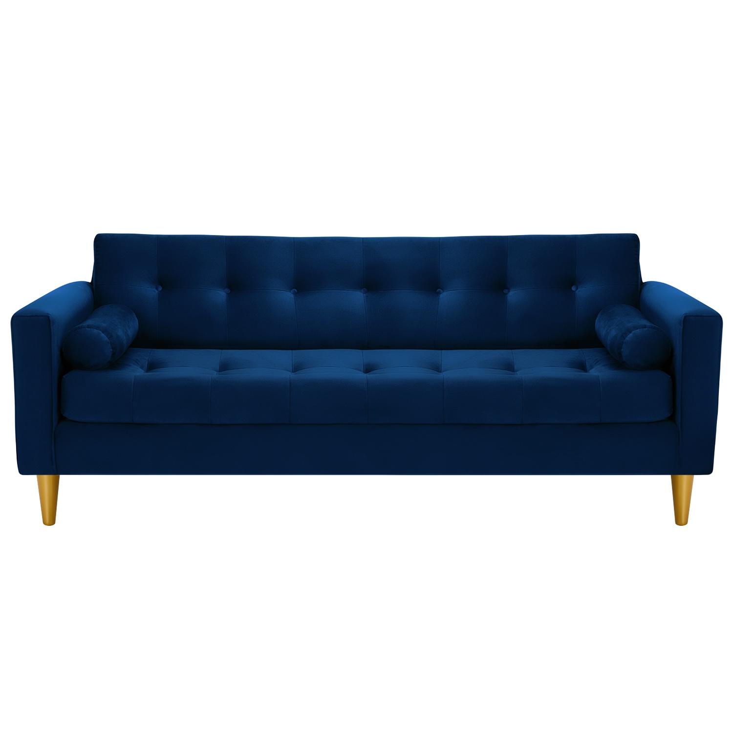 Bodevir - Sofa Retro 3Cg Felpa 01 Azul Marino
