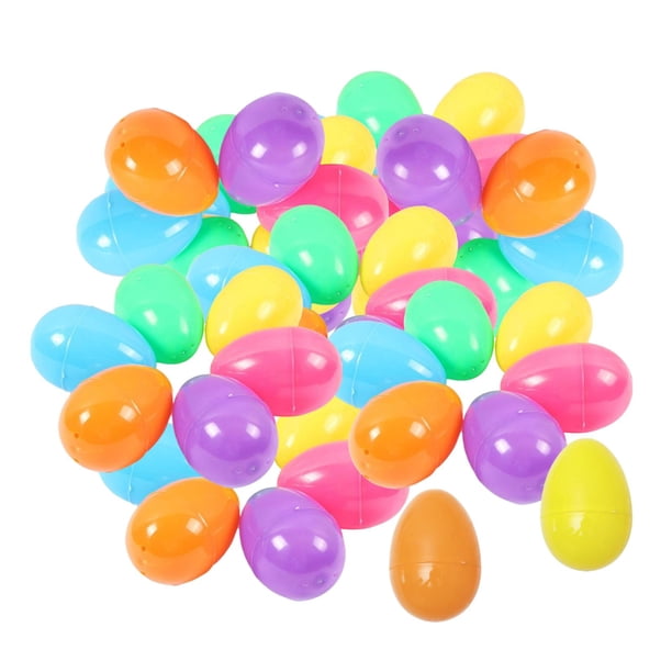Huevos de Pascua rellenables, rellenos para cestas de Pascua, 8 x 6 cm, decoración colorida, recuerdos de fiesta temáticos para sala de estar, jardín, 50 piezas