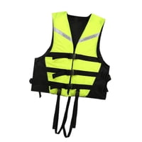 Magideal - Chaleco Salvavidas Con Bandas Reflectantes Para Natación, Tubing Y Deportes Acuáticos, Talla S, Verde Fluorescente. S