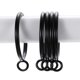 thumbnail image 3 of Uxcell 28 Piezas Anillos de Barra de Cortina de Acero Metálico para Hogar Oficina con Ojales 1.5 pulgadas Negro, 3 of 5