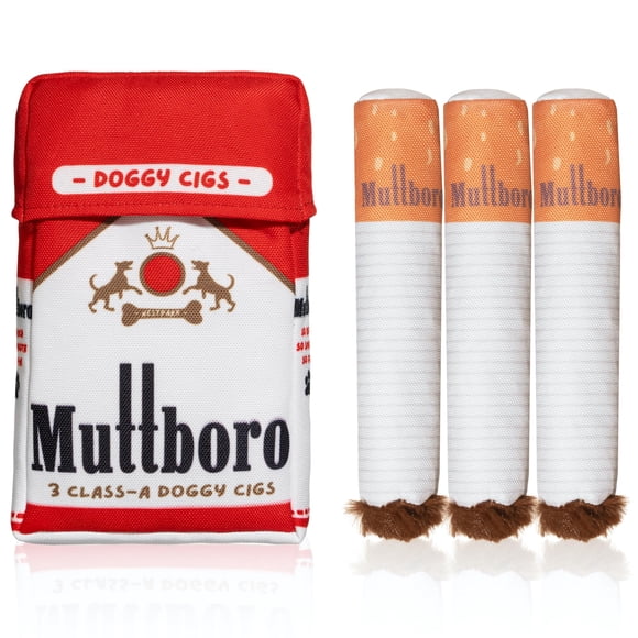 Juguete para perros Nestpark Muttboro Doggy Cigs de peluche, arrugado y chirriante