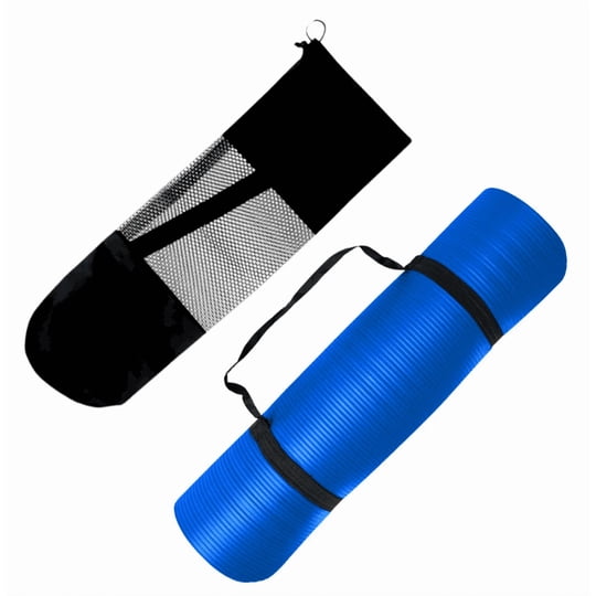 Madokin - Mat Yoga Colchoneta Ejercicio Grueso 10mm Bolso Y Correa Color Azul
