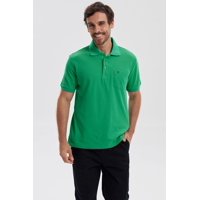 Fashionspark - Polera Hombre Piqué Básica Lisa Verde - Lv