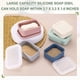 thumbnail image 4 of Uxcell Caja de Viaje de Silicona para Jabón, Contenedor de Jabón de 3.7x3.3x1.6 Pulgadas para Viajar, Tapa Beige y Transparente, 4 of 7