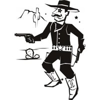 Rienda Libre Graphics - Decomural Sheriff Cowboy Scene Ws-18391