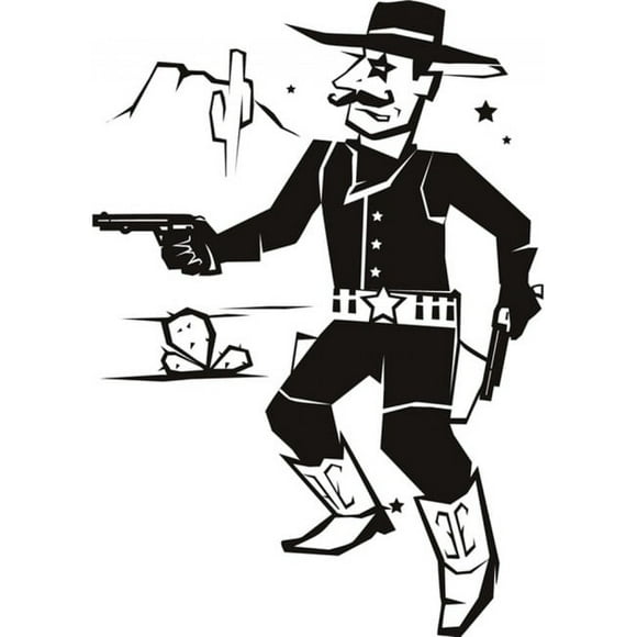 Decomural Sheriff Cowboy Scene WS-18391