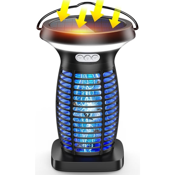 PhatroyYee Mata insectos solar 3 en 1 inalámbrico e impermeable