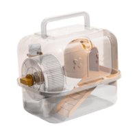 Magideal - Jaula Transportadora Para Hámster, Transportadora Para Conejillos De Indias, Pequeña, Portátil Y Transpirable Para Ratas, Ardillas, , Naranja, Style A Estilo A