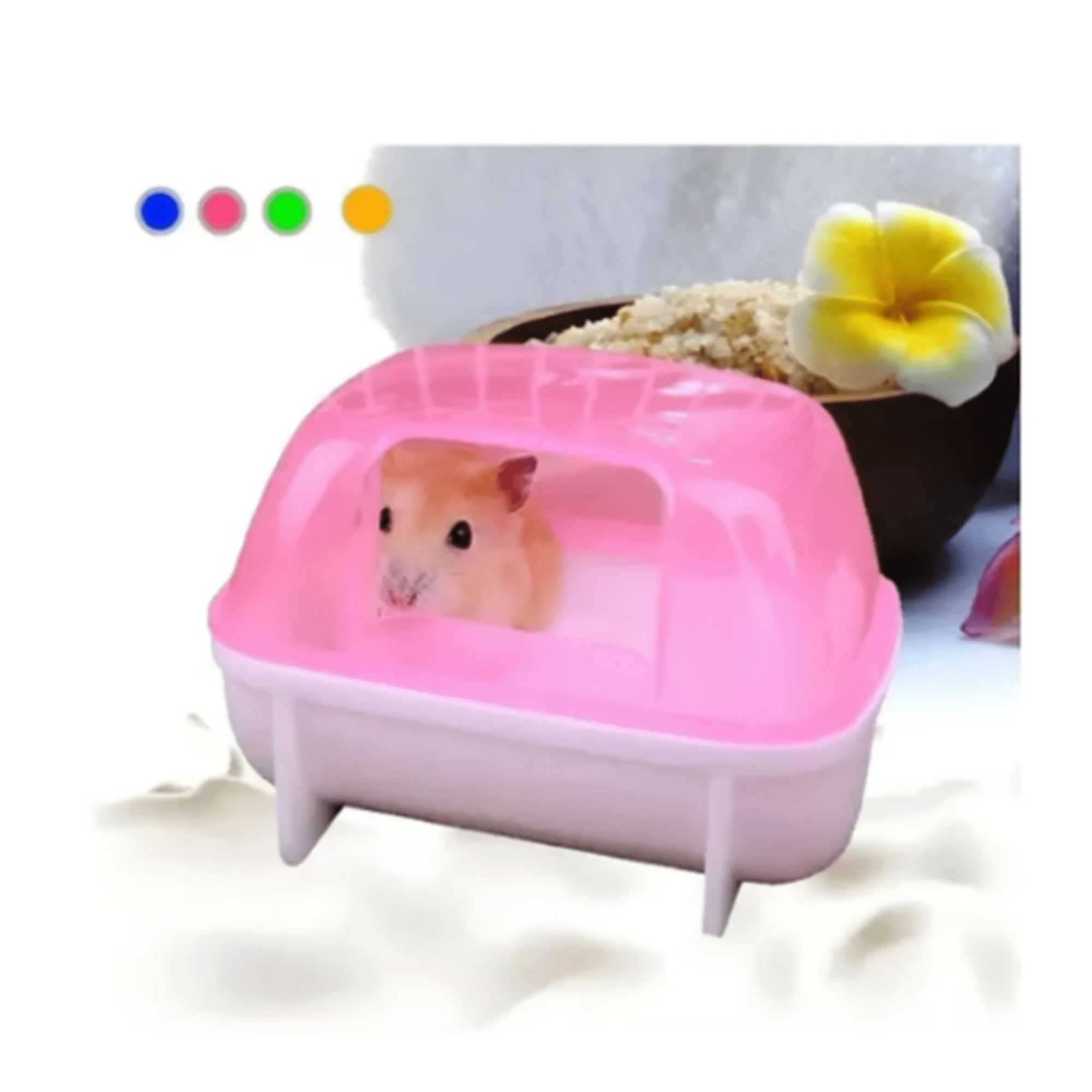 Baño De Hamster Sirio Mini Rosa