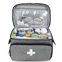 Xusx111 - Bolsa De Primeros Auxilios Vacía, Pequeña Bolsa De Medicina Organizador De Suministros Médicos Portátiles Para Viajes, Hogar, Oficina, Coche, Al Aire Libre, Camping, Senderismo (Gris, Bolsa