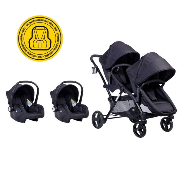 Coche Duo Travel System Géminis Black | Lider