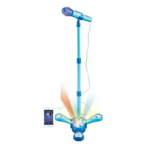 Megaelectro - Micrófono Karaoke Infantil Simple Con Luces Azul