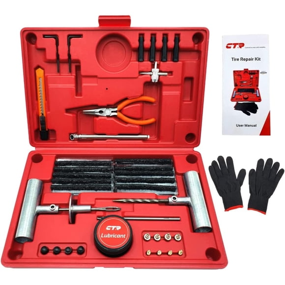 Kit de reparación de neumáticos CTR Heavy Duty de 68 piezas