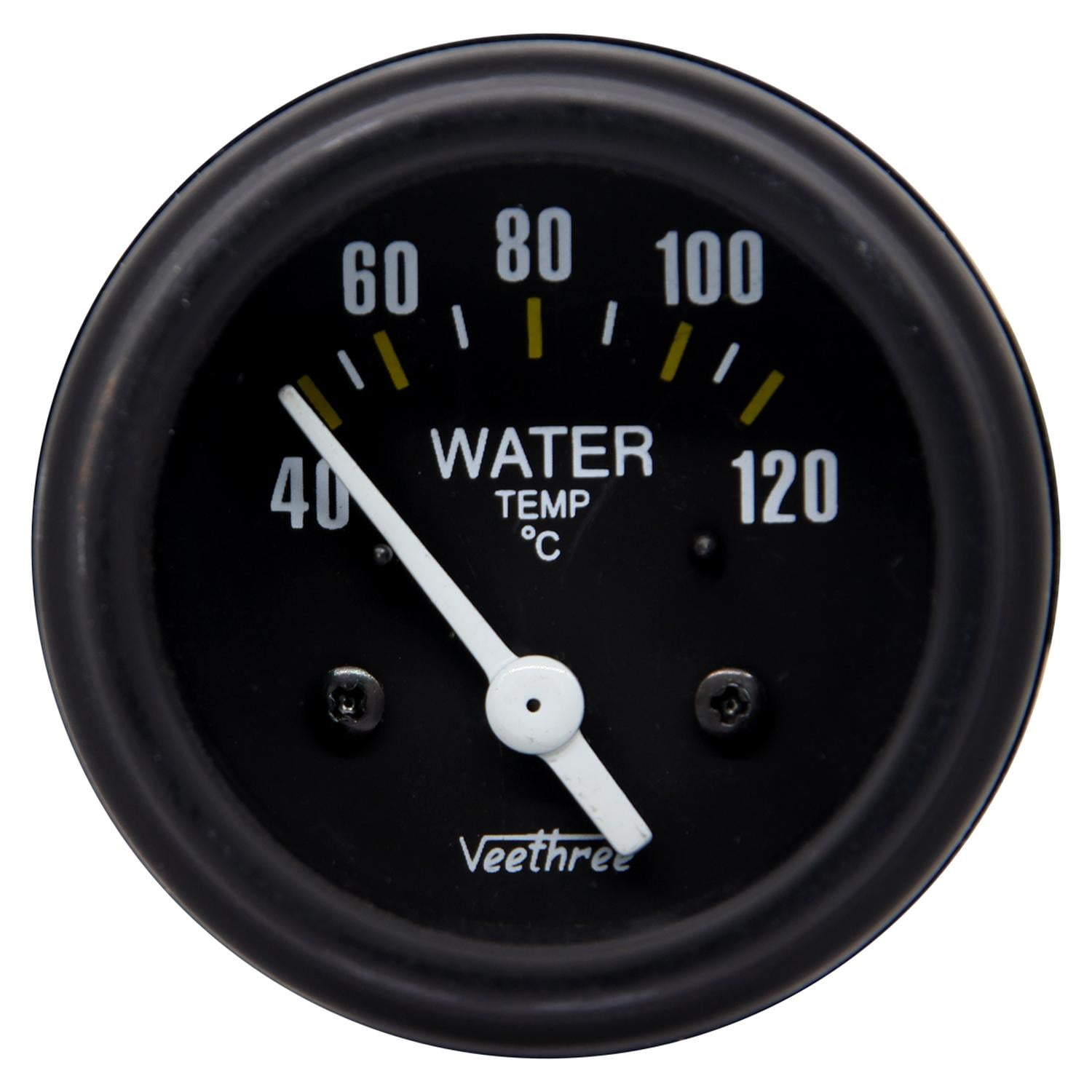Veethree - Marcador Temperatura Agua Elec.24v Heavy Duty 52mm 40-120â°c Negro