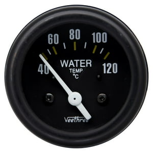 Veethree - Marcador Temperatura Agua Elec.24V Heavy Duty 52Mm 40-120Â°C Negro
