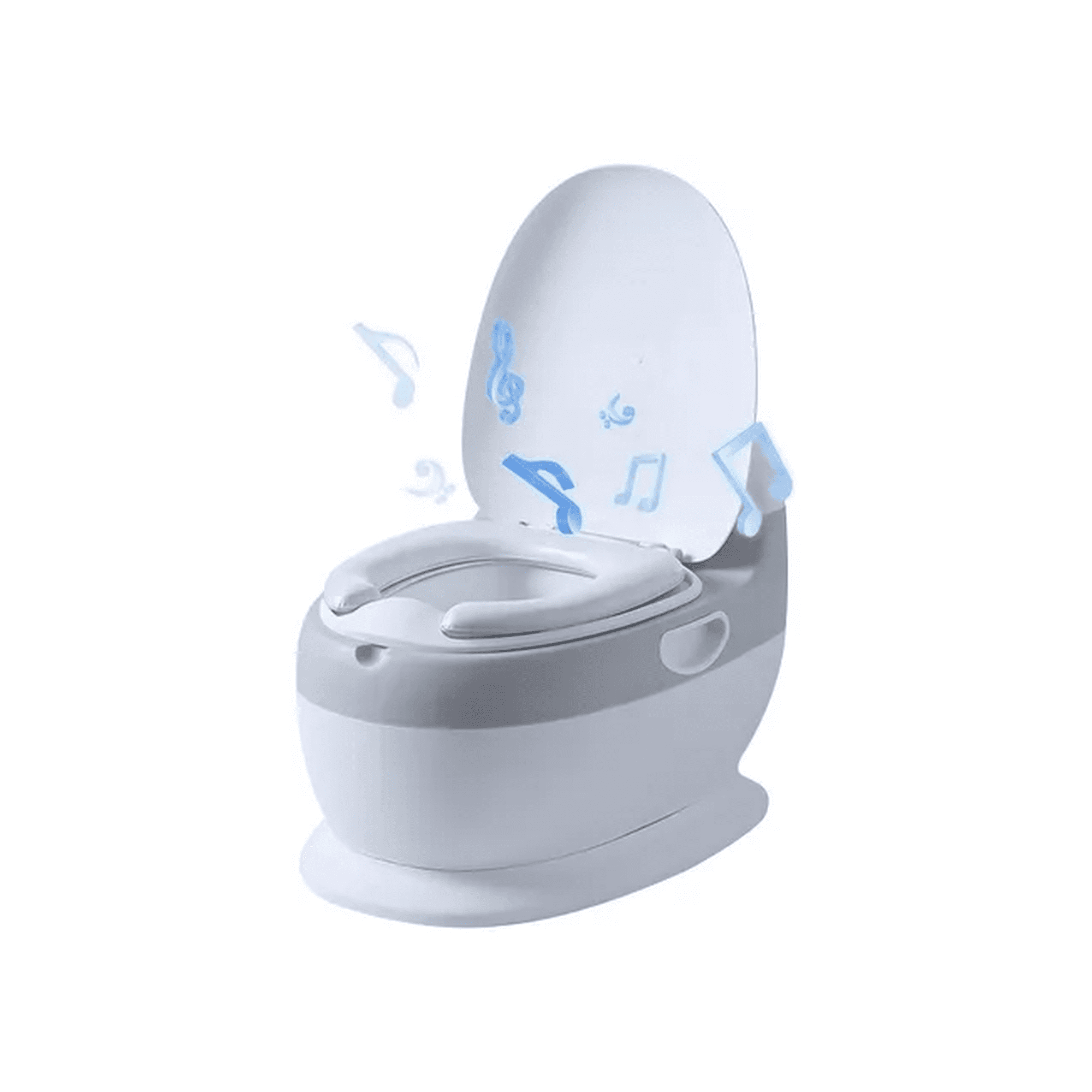 Genérico - Pelela Inodoro Bacinica Con Sonido, Color Gris