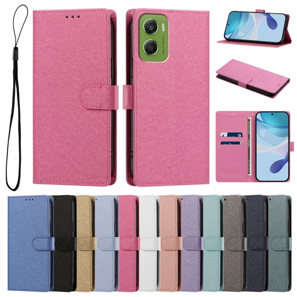 Cartera Protectora para Motorola Moto G06 4G con Soporte, Rojo Rosa