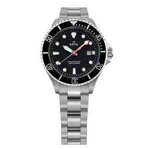 Reloj Ratio Freediver Sapphire Stainless Steel Black Dial Quartz Rtfl800 200M Women'S Watch