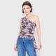 thumbnail image 2 of Polera Mujer One Shoulder Print Tie Dye Corona, 2 of 5