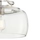 thumbnail image 3 of Lámpara colgante Franklin Iron Works de 34 cm, cristal transparente y LED, 3 of 6