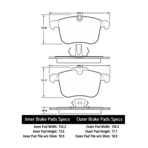 Pastillas Freno Para Auto Comline Cbp01593